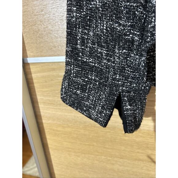 Talbots Lined Tweed Jacket Women’s Sz 14 Black/white - one Button Closure Blazer - Picture 6 of 7